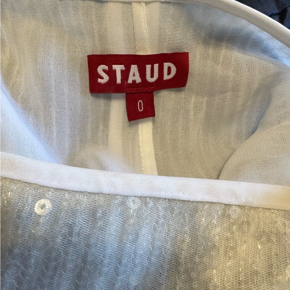 Women's STAUD White Sequin Mini Dress - Picture 9 of 9